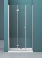 Душевая дверь BelBagno 1300x1950, прозрачное стекло, хромированный профиль, ALBANO-BS-13-40+90-C-Cr