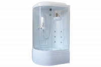 Гидромассажный бокс Royal Bath 120х80х217, прозрачное  стекло, белый профиль, правая, RB 8120ВК2-Т-R
