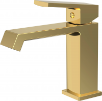 Смеситель для раковины Haiba HB10575-5 GOLD, (гайка), шлифованное золото