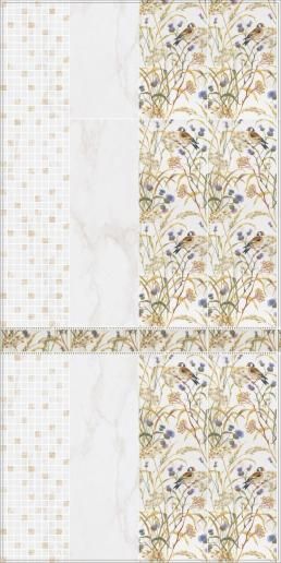 Декор Kerama Marazzi Астория 25х75 Птицы белый SST\A02\12105R