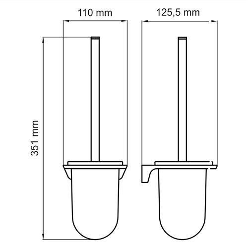 Щетка для унитаза WasserKRAFT Glan K-5100, K-5127