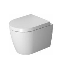Унитаз подвесной Duravit ME by Starck Compact Rimless с сиденьем микролифт белый, 45300900A1