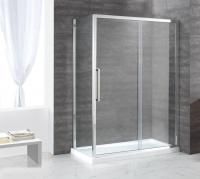 Душевая кабина Cezares Lux Soft 130*100*200 см, прозрачное стекло, хромированный профиль, LUX-SOFT-W