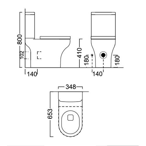 Унитаз-компакт Kerama Marazzi Buongiorno/Бонджорно с крепежом без сиденья, BG.wc.01