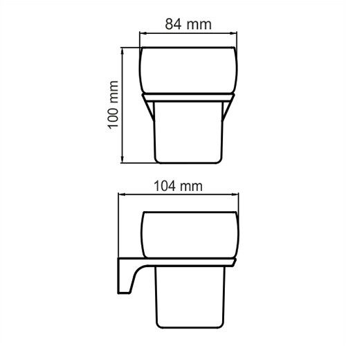 Стакан WasserKRAFT Glan K-5100, K-5128