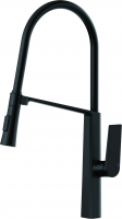 Смеситель для кухни Haiba HB73827-7 BLACK/BLACK REFL, (гайка), излив на кронштейне с магнитом, черны