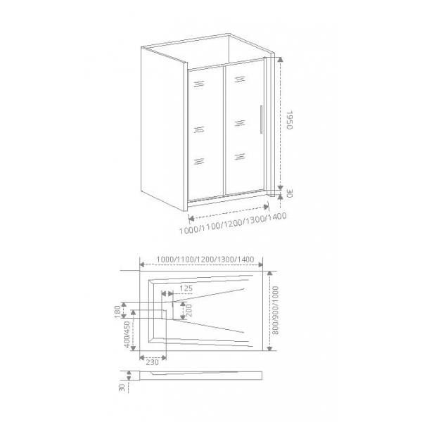 Душевые двери Bas IDEA WTW-120-C-CH