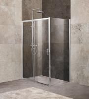 Душевая кабина BelBagno Unique (1200-1350)x1000x1900, прозрачное стекло, хромированный профиль, UNIQ