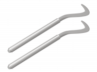 Комплект плоских кронштейнов с дюбелями Royal Thermo 7,2х170мм, серебристый, RT06-02