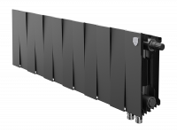Радиатор биметаллический Royal Thermo PianoForte 200 /Noir Sable VDR - 12 секций, черный графитовый,