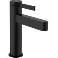 Смеситель для раковины Hansgrohe Finoris 110, со сливным гарнитуром, черный матовый, 76020670