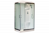 Гидромассажный бокс Royal Bath 120х80х217, белое/прозрачное стекло, хромированный профиль, правая, R