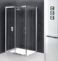 Душевая кабина BelBagno Uno 1100x800x1850, прозрачное стекло, хромированный профиль, UNO-AH-1-110/80
