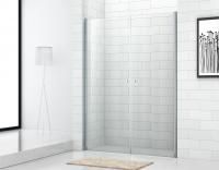 Душевая дверь Cezares Eco 80*190 см, рифленое стекло, хромированный профиль, ECO-O-B-2-80-P-Cr