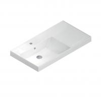 Раковина Kerama Marazzi Cubo/Кубо 90 см, левая с крепежом, CU.wb.90lh