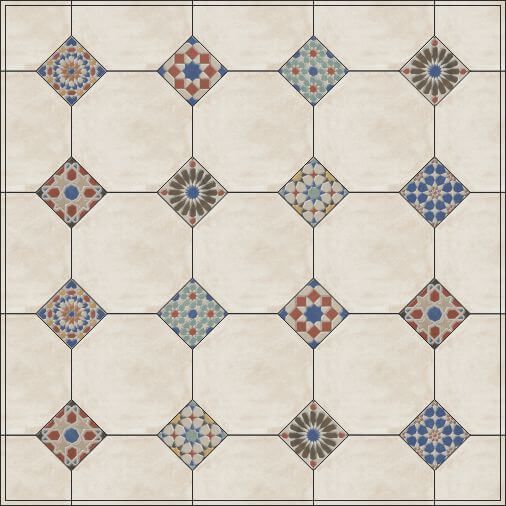 Плитка керамическая напольная Kerama Marazzi Паласио 9,9x9,9, VT\A57\1266