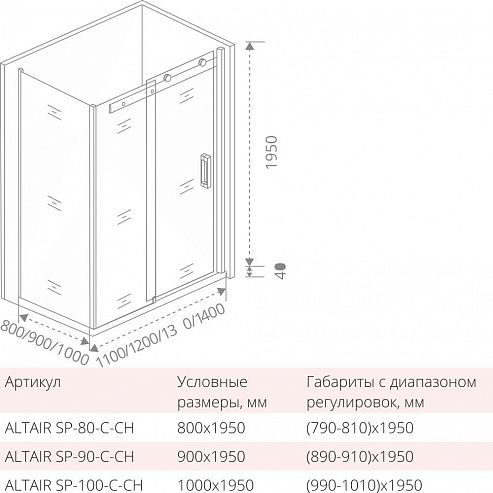Боковая часть Bas ALTAIR SP-80-C-CH