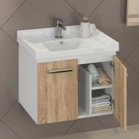 Тумба-умывальник Comforty "Рига-60" дуб сонома с раковиной Comforty 9335-60