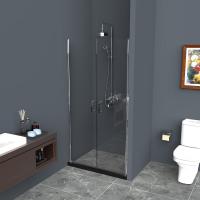 Душевая дверь BelBagno 1200x1950, рифленое стекло, хромированный профиль, UNO-B-2-120-P-Cr