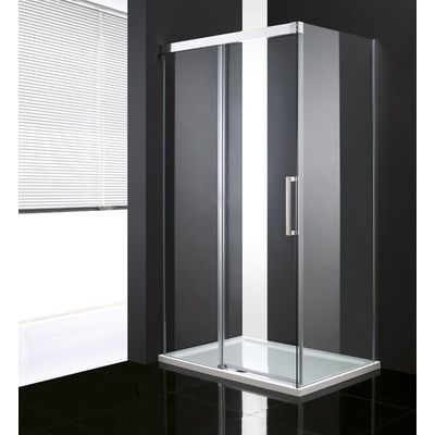 Боковая стенка Cezares Premier-Soft 90*200, универсальная, прозрачное стекло, хромированный профиль,