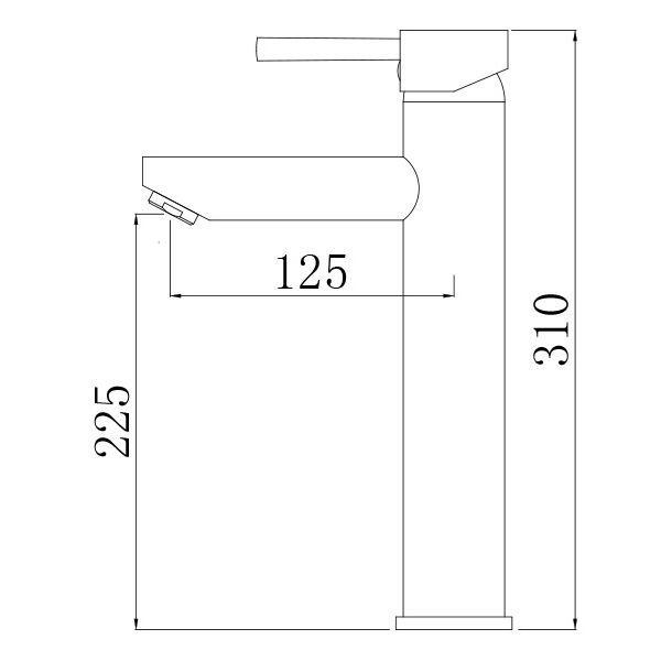 Смеситель Comforty для раковины, картридж 35 мм, черный матовый, FC018B-CMT