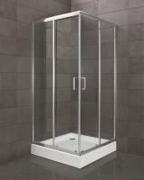 Душевая кабина BelBagno Uno-195 800x800x1950, прозрачное стекло, хромированный профиль, UNO-195-A-2-