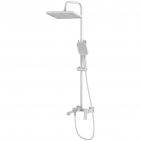 Душевая система Haiba HB24575-8 WHITE, с поворотным изливом, белый