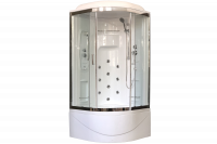 Гидромассажный бокс Royal Bath 100х100х217, прозрачное стекло, хромированный профиль, RB 100NRW-T-CH