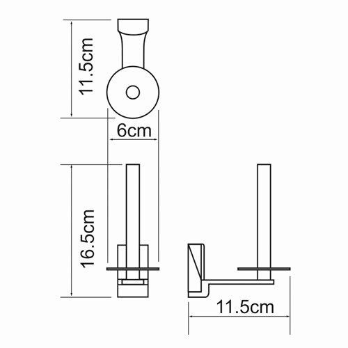 Держатель туалетной бумаги WasserKRAFT Leine K-5000, K-5097