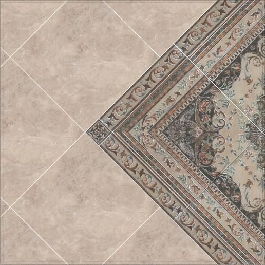 Декор Kerama Marazzi Мраморный дворец 40,2х40,2 ковёр угол HGD\A174\SG1550L