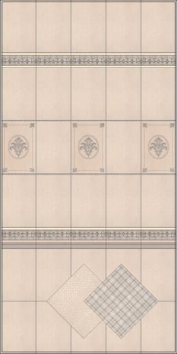 Декор Kerama Marazzi Традиция Клетка 20х30 AD\B179\8236