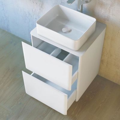Тумба для раковины Raval Pure  65  напольная, белая, Pur.01.65/N/W