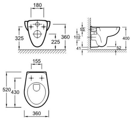 Унитаз подвесной  Jacob Delafon MIDEO,  E4345G-00