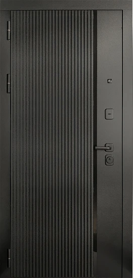Входные двери Tandoor Кварц 860(960)х2050 черная шагрень/белый матовый (Входные двери Tandoor Кварц 860х2050 правая черная шагрень/белый матовый)