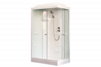 Гидромассажный бокс Royal Bath 120х80х217, прозрачное  стекло, белый профиль, левая, RB 8120HP1-T-L