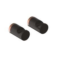 Крючок одинарный IDDIS Petite,  комплект 2 шт., черный матовый с розовым золотом, PET2SR1i41