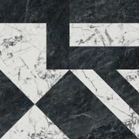 Керамическая плитка напольная Kerama Marazzi Милан Бьянко Неро 119,5*119,5 SG013302R