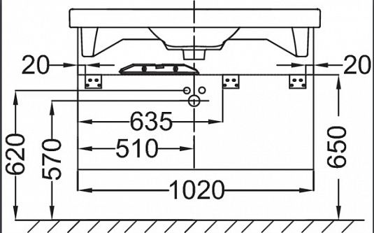 Тумба под раковину Jacob Delafon Odeon Up, 100 см, светлое дерево, EB891RU-E5