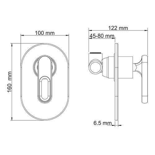 Смеситель для душа WasserKRAFT Kammel 1800, 1851