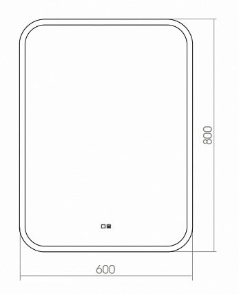 Зеркало Silver Mirrors Stiv 60х80 см сенсорный выключатель, подогрев, LED-00002405