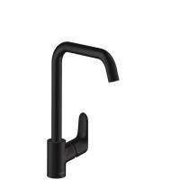 Смеситель для кухни Hansgrohe Focus M41, с поворотным изливом, черный матовый, 31820670