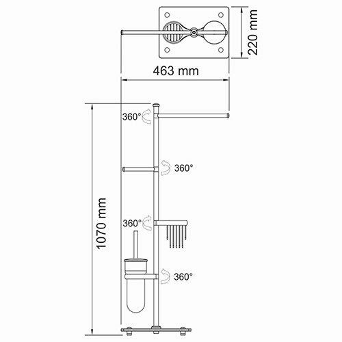 Набор держателей на стойке WasserKRAFT , K-1248