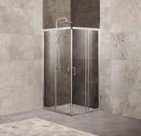 Душевая кабина BelBagno Unique (750-900)x(750-900)x1900, прозрачное стекло, хромированный профиль, U