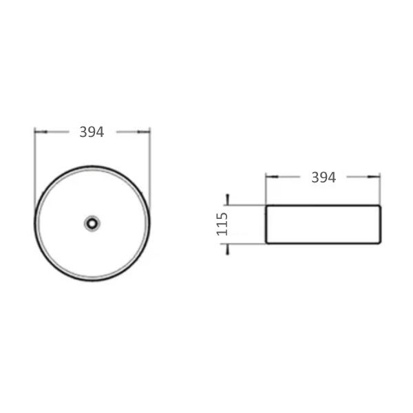 Раковина Comforty 9110 MB матовая черная, 00-00002766