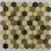 Мозаика Pietrine Hexagonal - "соты" Pietra Mix 1 MAT (18x30x6), 295x305x6