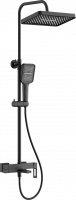 Душевая система Belz B24658-7 BLACK, с поворотным изливом, черный