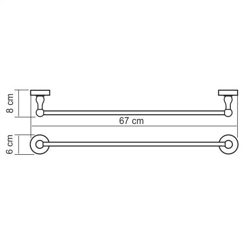 Держатель полотенец WasserKRAFT Diemel K-2200, K-2230