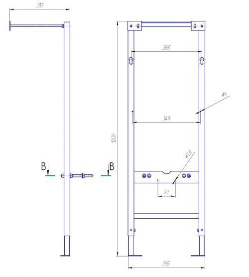 Инсталляция Cersanit Вектор (Vector) металл каркас для унитаза с бачком, S-IN-MZ-VECTOR