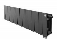 Радиатор биметаллический Royal Thermo PianoForte 200 /Noir Sable VDR - 16 секций, черный графитовый,
