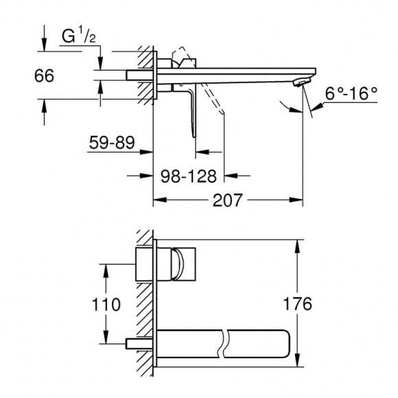 Смеситель для раковины Grohe Lineare New, хром, 23444001